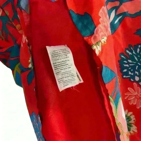 J Crew Vneck Soft Mini Dress In Floral Red Jade - Picture 6 of 12